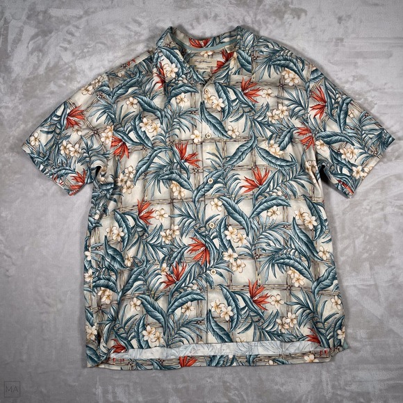 Tommy Bahama Other - Tommy Bahama Men's Shirt Button Up Floral Silk Blend Original Fit XXL Multi